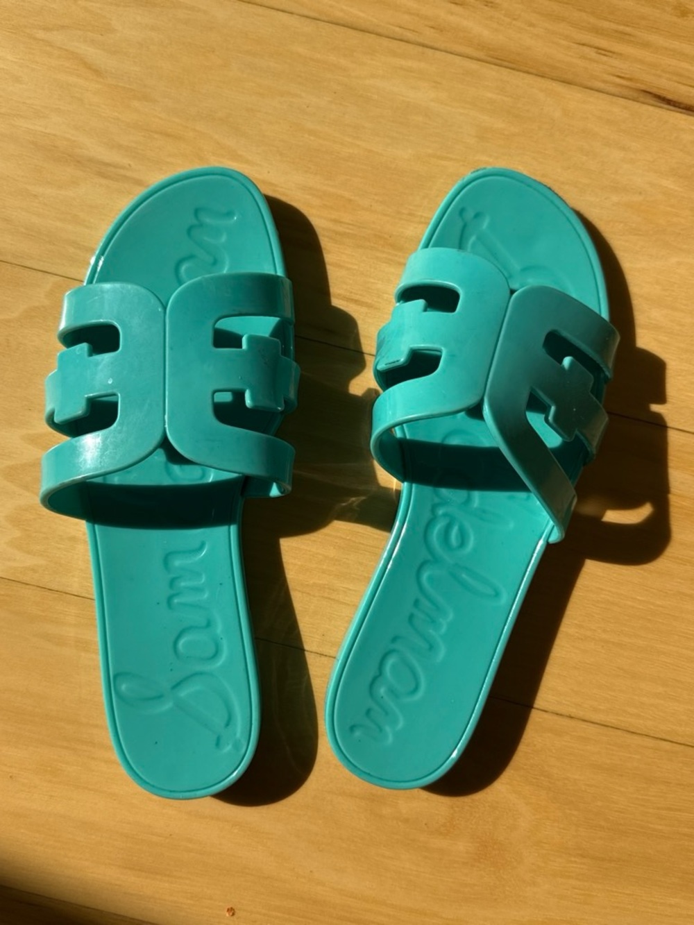 Sam Edelman Teal Slide Sandals for Women